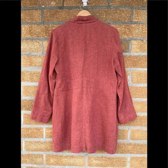 Flax burnt orange linen dress small - Picture 7 of 9